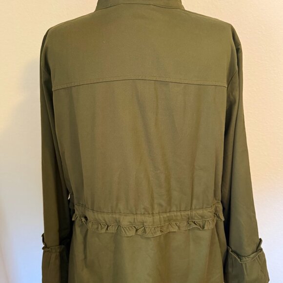 RUFFLED-SLEEVES TIE-WAIST JACKET - Picture 3 of 9